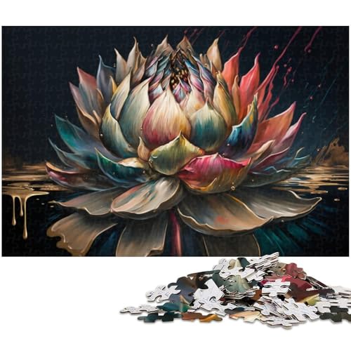 Puzzle 1000 Teile für Erwachsene, Psychedelic Lotus Puzzle, Mitmachspiel, Weihnachtspuzzle, Geschenke für Teenager ab 14 Jahren, Größe 50 x 75 cm Puzzle 1000 Teile für Erwachsene, Psychedelic Lotus Puzzle, Mitmachspiel, Weihnachtspuzzle, Geschenke für Teenager ab 14 Jahren, Größe 50 x 75 cm von LLONGKT