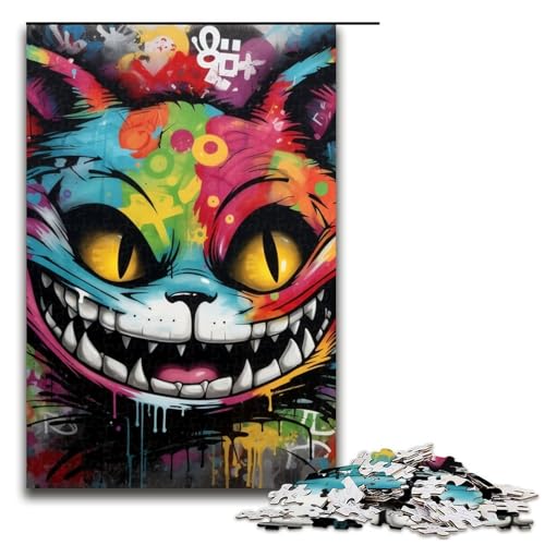Puzzle 1000 Teile für Erwachsene, Psychedelische Katzenkunst, Graffiti-Puzzles für Holzpuzzles, pädagogisches Spielzeug zum Stressabbau, Größe 50 x 75 cm Puzzle 1000 Teile für Erwachsene, Psychedelische Katzenkunst, Graffiti-Puzzles für Holzpuzzles, pädagogisches Spielzeug zum Stressabbau, Größe 50 x 75 cm von LLONGKT