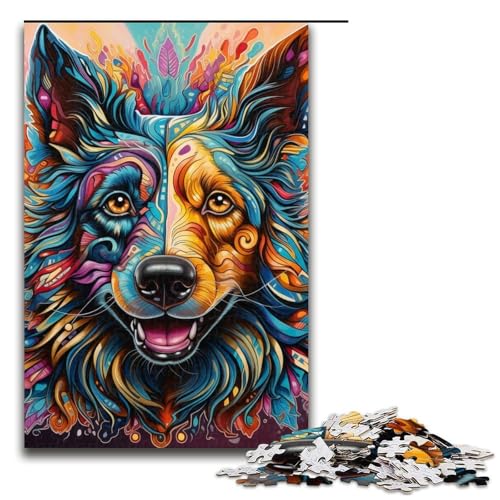 Puzzle 1000 Teile für Erwachsene, Psychedelischer Wolf, Puzzle für Erwachsene, Holzpuzzle, Familiendekoration, Größe 50 x 75 cm Puzzle 1000 Teile für Erwachsene, Psychedelischer Wolf, Puzzle für Erwachsene, Holzpuzzle, Familiendekoration, Größe 50 x 75 cm von LLONGKT