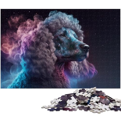 Puzzle 1000 Teile für Erwachsene, Pudel-Puzzle, Lernspiele, Größe 50 x 75 cm von LLONGKT