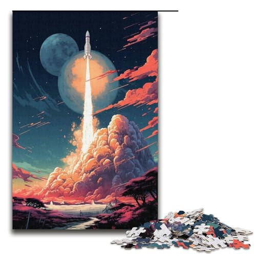 Puzzle 1000 Teile für Erwachsene, Raketenstart, Lernspiel, Herausforderung, Spielzeug, Geschenk zum Geburtstag, Größe 38 x 26 cm Puzzle 1000 Teile für Erwachsene, Raketenstart, Lernspiel, Herausforderung, Spielzeug, Geschenk zum Geburtstag, Größe 38 x 26 cm von LLONGKT