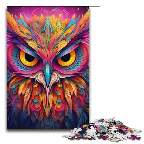 Puzzle 1000 Teile für Erwachsene, Rosa Eule, Puzzle, Lernspiele, Lernspiel für Geburtstag, Weihnachten, Größe 38 x 26 cm Puzzle 1000 Teile für Erwachsene, Rosa Eule, Puzzle, Lernspiele, Lernspiel für Geburtstag, Weihnachten, Größe 38 x 26 cm von LLONGKT