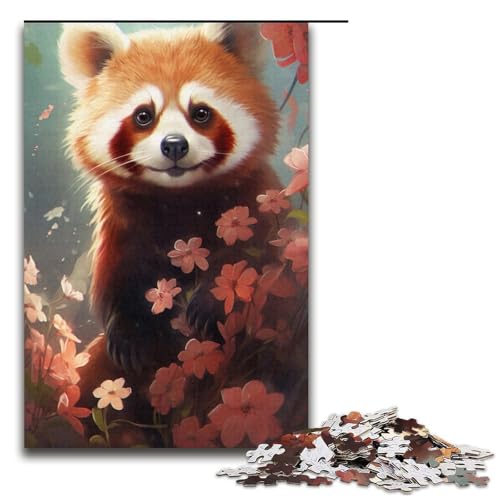 Puzzle 1000 Teile für Erwachsene, Roter Panda, Malen, Dekomprimieren, intellektuelles Lernspielzeug, Geschenk für Geburtstage, Größe 38 x 26 cm Puzzle 1000 Teile für Erwachsene, Roter Panda, Malen, Dekomprimieren, intellektuelles Lernspielzeug, Geschenk für Geburtstage, Größe 38 x 26 cm von LLONGKT