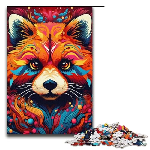 Puzzle 1000 Teile für Erwachsene, Roter Panda, Tierpuzzle, Lernspiele, Lernspiel für Geburtstag, Weihnachten, Größe 38 x 26 cm Puzzle 1000 Teile für Erwachsene, Roter Panda, Tierpuzzle, Lernspiele, Lernspiel für Geburtstag, Weihnachten, Größe 38 x 26 cm von LLONGKT