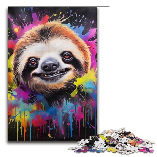 Puzzle 1000 Teile für Erwachsene, Schlangen-Graffiti-Malspiel, Spielzeug ganze Familie, Größe 38 x 26 cm von LLONGKT
