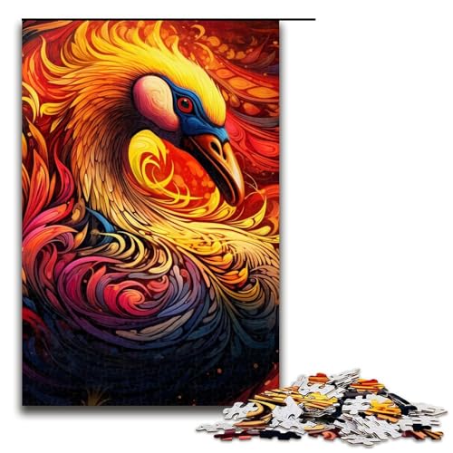 Puzzle 1000 Teile für Erwachsene, Schwanen-Puzzles für Holzpuzzles, pädagogisches Spielzeug zum Stressabbau, Größe 50 x 75 cm von LLONGKT