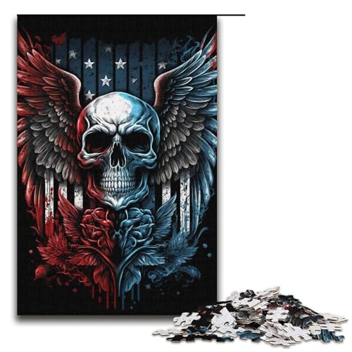 Puzzle 1000 Teile für Erwachsene, Skelettflügel-Puzzle für Erwachsene, Papppuzzle, herausfordernd zu vervollständigen, Größe 38 x 26 cm von LLONGKT