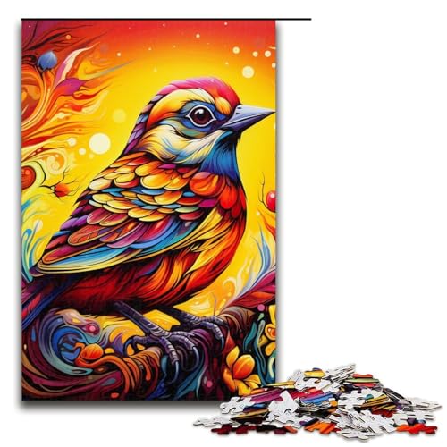 Puzzle 1000 Teile für Erwachsene, Spatzen-Denkspiel, Stressabbau, Urlaub zu Hause, Zeit totschlagen, Größe 50 x 75 cm von LLONGKT