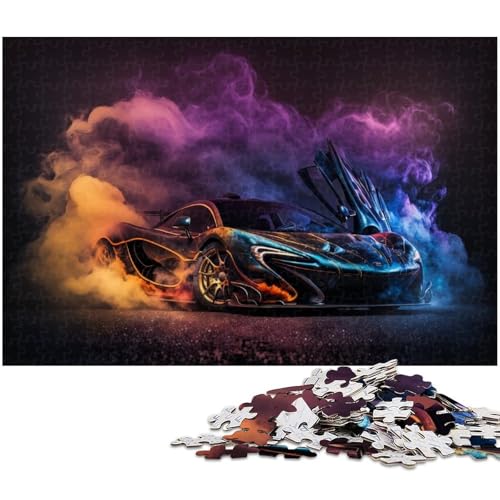 Puzzle 1000 Teile für Erwachsene, Sportwagen-Puzzle, Lernspiele, Größe 50 x 75 cm von LLONGKT