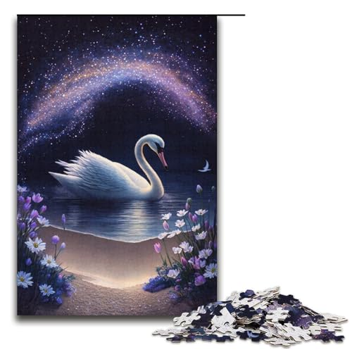 Puzzle 1000 Teile für Erwachsene, Strandschwan-Puzzle als Geschenk, Lernspiel zum Geburtstag, Weihnachten, Größe 38 x 26 cm Puzzle 1000 Teile für Erwachsene, Strandschwan-Puzzle als Geschenk, Lernspiel zum Geburtstag, Weihnachten, Größe 38 x 26 cm von LLONGKT