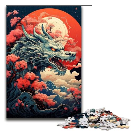 Puzzle 1000 Teile für Erwachsene, Tier- und Drachenpuzzle, Lernspiele, Geschenkideen für Teenager ab 14 Jahren (Größe 50 x 75 cm) von LLONGKT