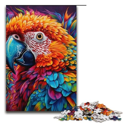 Puzzle 1000 Teile für Erwachsene, Tiere, Vögel, Papageien, Lernspiel, Herausforderung, Spielzeug, Geschenk zum Geburtstag, Größe 38 x 26 cm Puzzle 1000 Teile für Erwachsene, Tiere, Vögel, Papageien, Lernspiel, Herausforderung, Spielzeug, Geschenk zum Geburtstag, Größe 38 x 26 cm von LLONGKT