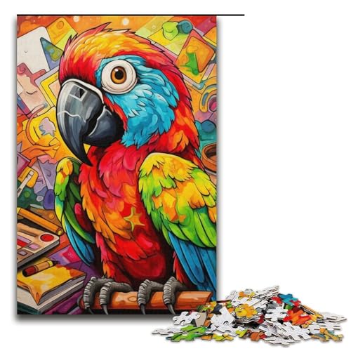 Puzzle 1000 Teile für Erwachsene, Tiere, Vögel, Papageien, Puzzle, Wanddekoration, Familienspiel, Stressabbau, schwierige Herausforderung, Puzzlegröße 38 x 26 cm Puzzle 1000 Teile für Erwachsene, Tiere, Vögel, Papageien, Puzzle, Wanddekoration, Familienspiel, Stressabbau, schwierige Herausforderung, Puzzlegröße 38 x 26 cm von LLONGKT