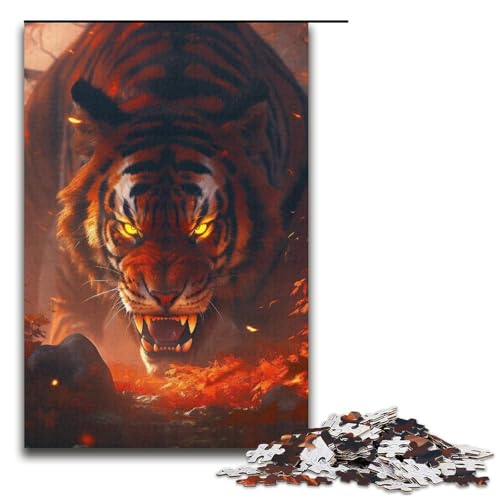 Puzzle 1000 Teile für Erwachsene, Tiger-Puzzle, Lernspiele, Weihnachts- und Geburtstagsgeschenke für Teenager ab 14 Jahren, Größe 38 x 26 cm Puzzle 1000 Teile für Erwachsene, Tiger-Puzzle, Lernspiele, Weihnachts- und Geburtstagsgeschenke für Teenager ab 14 Jahren, Größe 38 x 26 cm von LLONGKT