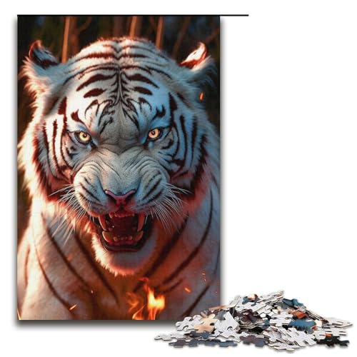 Puzzle 1000 Teile für Erwachsene, Tiger-Puzzle, Lernspiele, Weihnachts- und Geburtstagsgeschenke für Teenager ab 14 Jahren, Größe 38 x 26 cm Puzzle 1000 Teile für Erwachsene, Tiger-Puzzle, Lernspiele, Weihnachts- und Geburtstagsgeschenke für Teenager ab 14 Jahren, Größe 38 x 26 cm von LLONGKT
