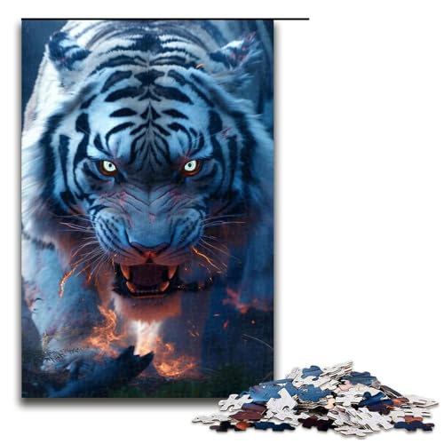 Puzzle 1000 Teile für Erwachsene, Tiger-Puzzles für Holzpuzzles, pädagogisches Spielzeug zum Stressabbau, Größe 50 x 75 cm Puzzle 1000 Teile für Erwachsene, Tiger-Puzzles für Holzpuzzles, pädagogisches Spielzeug zum Stressabbau, Größe 50 x 75 cm von LLONGKT