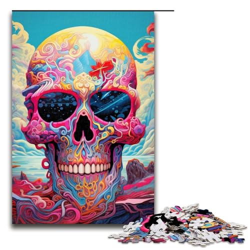 Puzzle 1000 Teile für Erwachsene, Totenkopf-Puzzles für Holzpuzzles, pädagogisches Spielzeug zum Stressabbau, Größe 50 x 75 cm Puzzle 1000 Teile für Erwachsene, Totenkopf-Puzzles für Holzpuzzles, pädagogisches Spielzeug zum Stressabbau, Größe 50 x 75 cm von LLONGKT