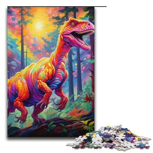 Puzzle 1000 Teile für Erwachsene, Uralte Dinosaurier, Lernspiele, Lernspiel für Geburtstag, Weihnachten, Größe 38 x 26 cm von LLONGKT