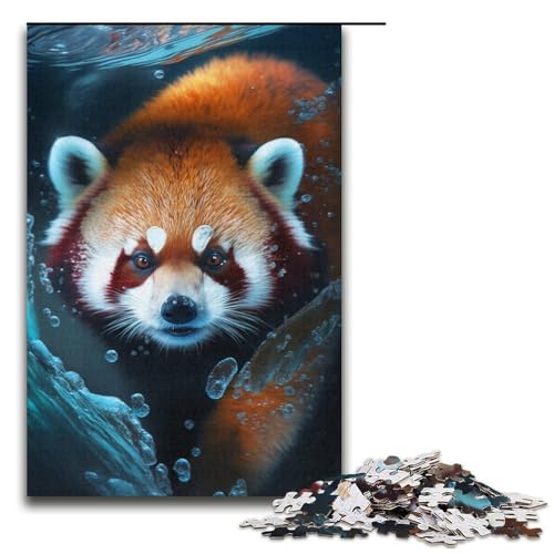 Puzzle 1000 Teile für Erwachsene, Waschbär-Puzzle, als Geschenk zum Stressabbau, schwierige Herausforderung, Größe 38 x 26 cm von LLONGKT