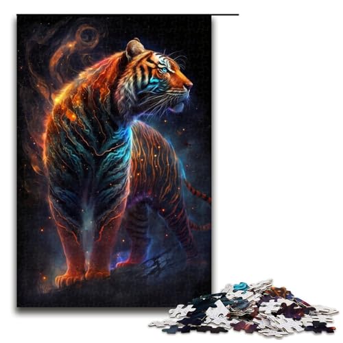 Puzzle 1000 Teile für Erwachsene, Weltraum, kosmischer Tiger, Puzzle für Erwachsene, Holzpuzzle als Geschenk, Größe 50 x 75 cm Puzzle 1000 Teile für Erwachsene, Weltraum, kosmischer Tiger, Puzzle für Erwachsene, Holzpuzzle als Geschenk, Größe 50 x 75 cm von LLONGKT