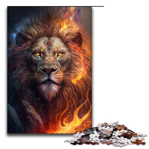 Puzzle 1000 Teile für Erwachsene, Weltraumlöwe, Puzzlespiel, Spielzeug, Staycation, Zeit totzuschlagen (Größe 50 x 75 cm) von LLONGKT