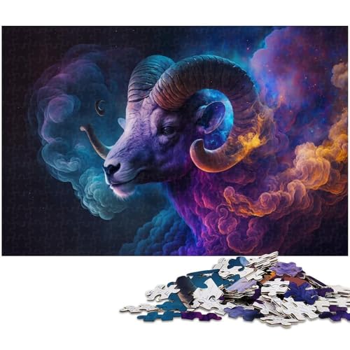 Puzzle 1000 Teile für Erwachsene, Widder-Nebel, Lernspiele, Größe 50 x 75 cm von LLONGKT