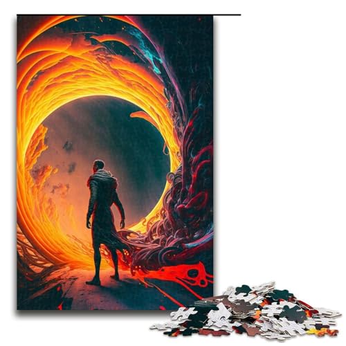 Puzzle 1000 Teile für Erwachsene, Zeitreisender-Puzzle, Lernspiele, lustige Puzzles für Teenager ab 14 Jahren, Größe 50 x 75 cm von LLONGKT
