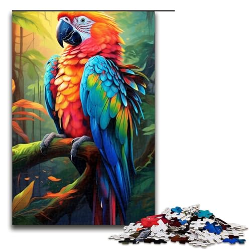Puzzle 1000 Teile für Erwachsene, bunter Papagei, zum Dekomprimieren, intellektuelles Lernspielzeug, Geschenk für Geburtstage, Größe 50 x 75 cm Puzzle 1000 Teile für Erwachsene, bunter Papagei, zum Dekomprimieren, intellektuelles Lernspielzeug, Geschenk für Geburtstage, Größe 50 x 75 cm von LLONGKT