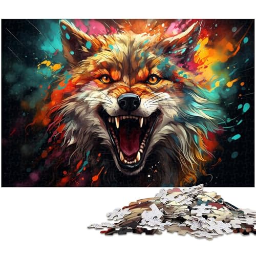 Puzzle 1000 Teile für Erwachsene, buntes Fuchs-Malen, Lernspiel, Herausforderung, Spielzeug, Geschenk für Geburtstage, Größe 50 x 75 cm Puzzle 1000 Teile für Erwachsene, buntes Fuchs-Malen, Lernspiel, Herausforderung, Spielzeug, Geschenk für Geburtstage, Größe 50 x 75 cm von LLONGKT