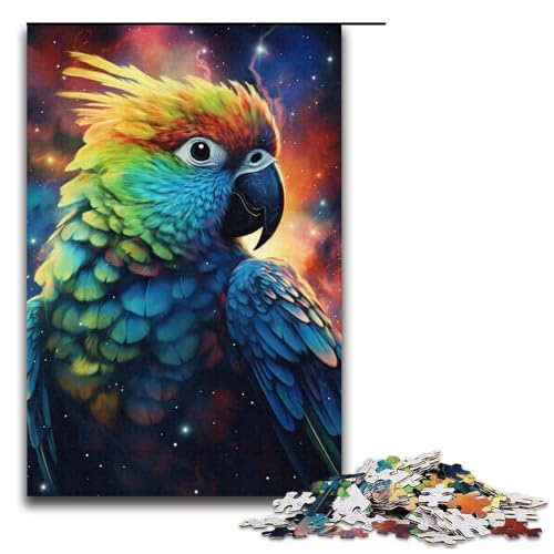 Puzzle 1000 Teile für Erwachsene, buntes Papageien-Puzzle, tolles Geschenk für Spiele (Größe 38 x 26 cm) von LLONGKT