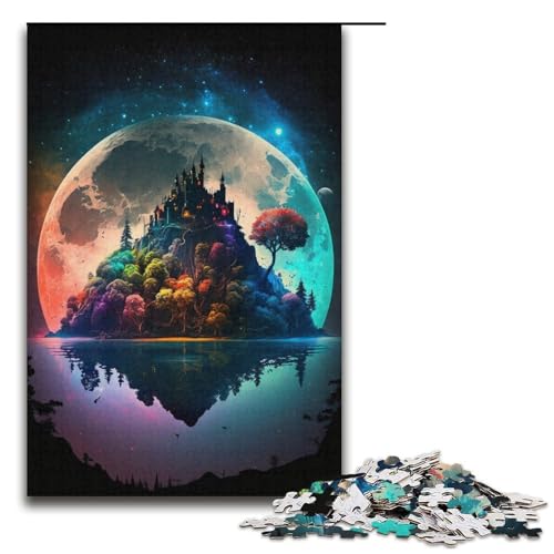 Puzzle 1000 Teile für Erwachsene, geheimnisvolle Schlosslandschaft, Puzzle für Teenager, Papppuzzle, Familienaktivität, Größe 38 x 26 cm Puzzle 1000 Teile für Erwachsene, geheimnisvolle Schlosslandschaft, Puzzle für Teenager, Papppuzzle, Familienaktivität, Größe 38 x 26 cm von LLONGKT