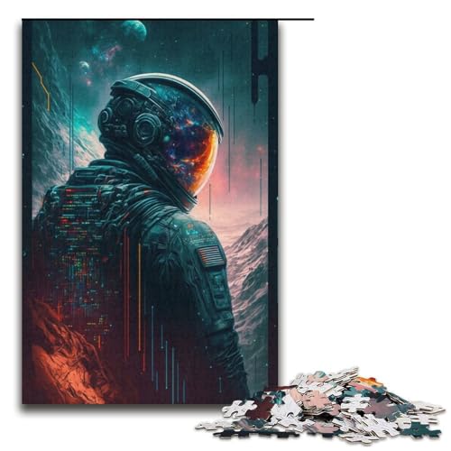 Puzzle 1000 Teile für Erwachsene „Der letzte Astronaut“, Puzzle für Erwachsene, Kartonpuzzle, Lernspiele, Größe 38 x 26 cm von LLONGKT