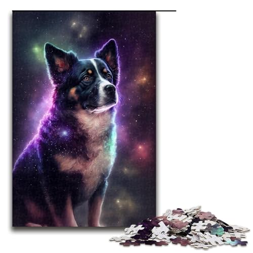 Puzzle 1000 Teile für Erwachsene Galaxy Art Shepherd Puzzle Lernspiel Herausforderung Spielzeug Geschenk für Geburtstage Größe 50x75cm von LLONGKT