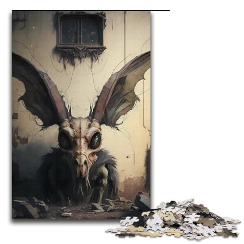 Puzzle 1000 Teile für Erwachsene Horror Art Puzzles für Erwachsene Papppuzzle für Teenager Geschenke Größe 38x26cm von LLONGKT