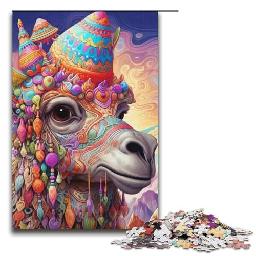 Puzzle 1000 Teile für Erwachsene Kamel-Puzzle Lernspiele Lernspiel für Geburtstag, Weihnachten Größe 38x26cm von LLONGKT