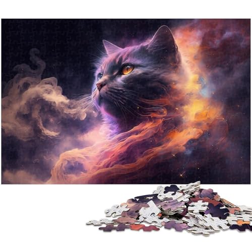 Puzzle 1000 Teile für Erwachsene Katzennebel Puzzle Lernspiele Größe 50x75cm von LLONGKT
