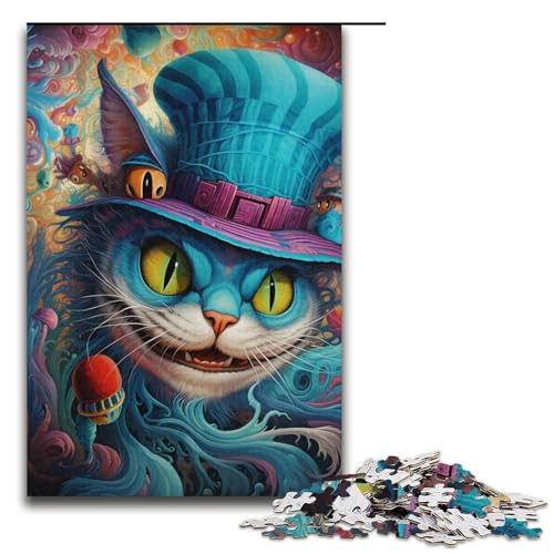 Puzzle 1000 Teile für Erwachsene Katzenpuzzle Lernspiele Lernspiel für Geburtstag, Weihnachten Größe 38x26cm von LLONGKT
