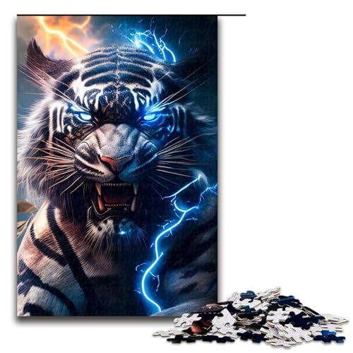 Puzzle 1000 Teile für Erwachsene Lightning Tigers Puzzle Einzigartiges Herausforderungsspiel für Jugendliche ab 14 Jahren, Größe 50 x 75 cm Puzzle 1000 Teile für Erwachsene Lightning Tigers Puzzle Einzigartiges Herausforderungsspiel für Jugendliche ab 14 Jahren, Größe 50 x 75 cm von LLONGKT