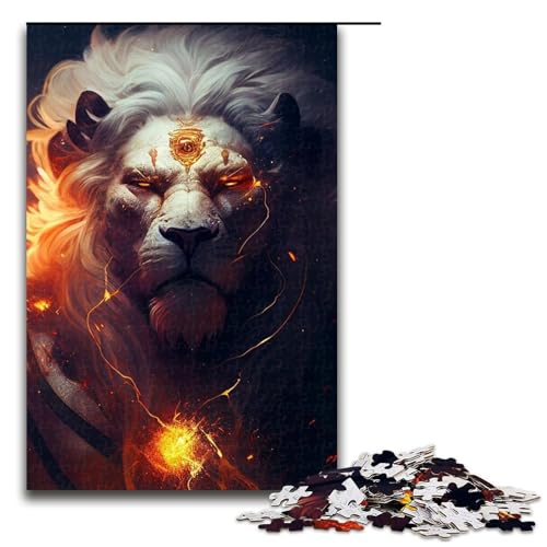 Puzzle 1000 Teile für Erwachsene Löwenpuzzle Lernspiele Lernspiel für Geburtstag, Weihnachten Größe 50x75cm von LLONGKT