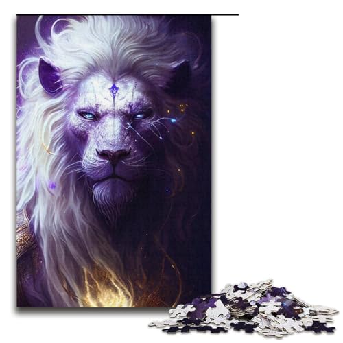Puzzle 1000 Teile für Erwachsene Löwenpuzzle für Erwachsene Kartonpuzzle Lernspiel Größe 38x26cm von LLONGKT