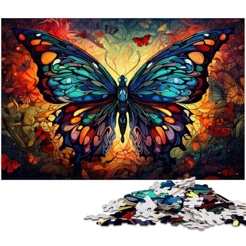 Puzzle 1000 Teile für Erwachsene Schmetterling Lernspiel Herausforderung Spielzeug Geschenk für Geburtstage Größe 38x26cm von LLONGKT