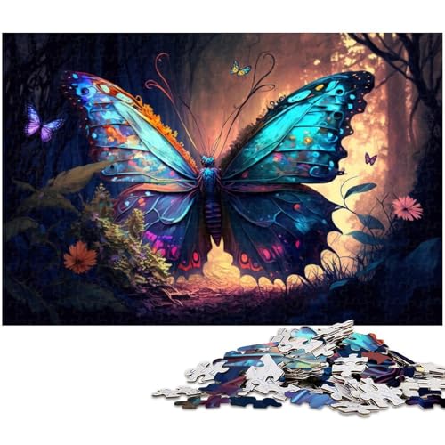 Puzzle 1000 Teile für Erwachsene Schmetterling Lernspiel Herausforderung Spielzeug Geschenk für Geburtstage Größe 50x75cm von LLONGKT