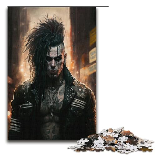 Puzzle 1000 Teile für Erwachsene Street Punk Puzzle Lernspiele Lernspiel für Geburtstag, Weihnachten Größe 38x26cm von LLONGKT
