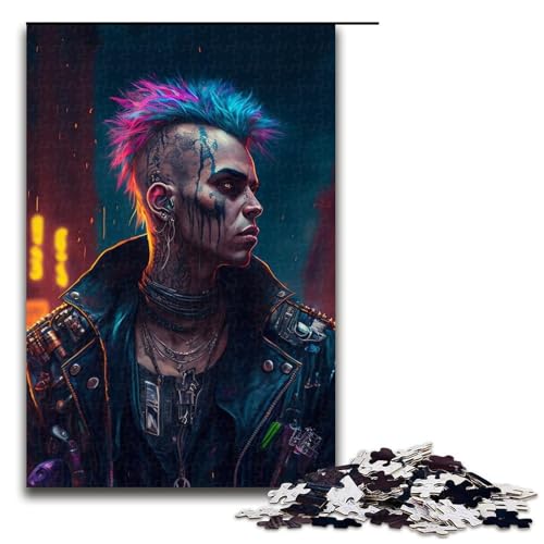 Puzzle 1000 Teile für Erwachsene Street Punk Puzzle Lernspiele Lernspiel für Geburtstag, Weihnachten Größe 50x75cm von LLONGKT