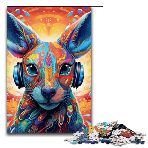 Puzzle 1000 Teile für Erwachsene Tier-Känguru-Puzzle Lernspiele Lernspiel für Geburtstag, Weihnachten Größe 50x75cm von LLONGKT