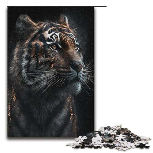 Puzzle 1000 Teile für Erwachsene Tiger-Puzzles für Papppuzzles Pädagogisches Spielzeug zum Stressabbau Größe 38 x 26 cm von LLONGKT