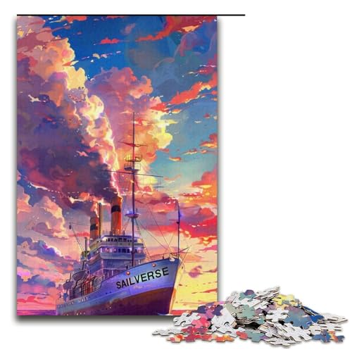 Puzzle 1000 Teile für Erwachsene Traumschiff-Puzzle Lernspiel Herausforderung Spielzeug Geschenk für Geburtstage Größe 38x26cm von LLONGKT