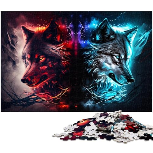 Puzzle 1000 Teile für Erwachsene Wolf Lernspiel Herausforderung Spielzeug Geschenk für Geburtstage Größe 50x75cm von LLONGKT