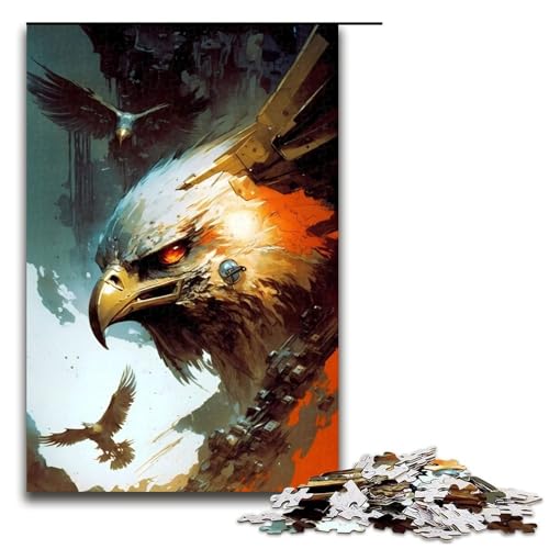 Puzzle Adler Unnatürlich 1000 Teile für Erwachsene Lernspiele Weihnachtsgeburtstagsgeschenke für und Teenager ab 14 Jahren Größe 50x75cm von LLONGKT