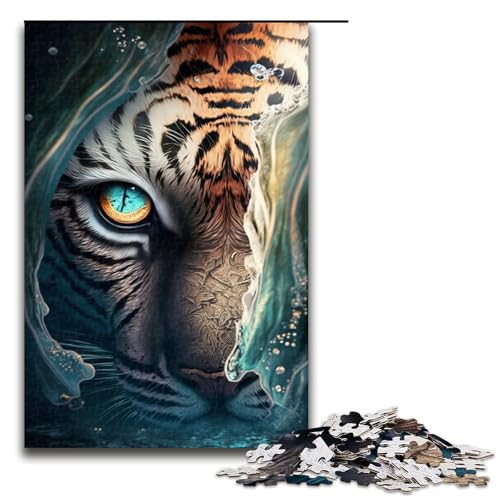 Puzzle Angry Tiger für Erwachsene, 1000 Teile, unmögliches Puzzle, Staycation, Zeit totzuschlagen, für Teenager ab 14 Jahren, Größe 50 x 75 cm Puzzle Angry Tiger für Erwachsene, 1000 Teile, unmögliches Puzzle, Staycation, Zeit totzuschlagen, für Teenager ab 14 Jahren, Größe 50 x 75 cm von LLONGKT